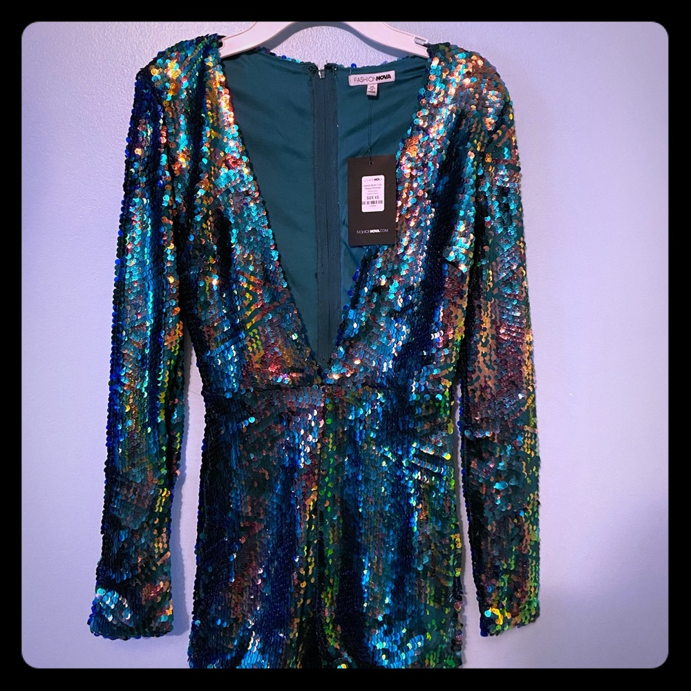 Fashion Nova sequined romper